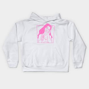 Hung up in pink Kids Hoodie